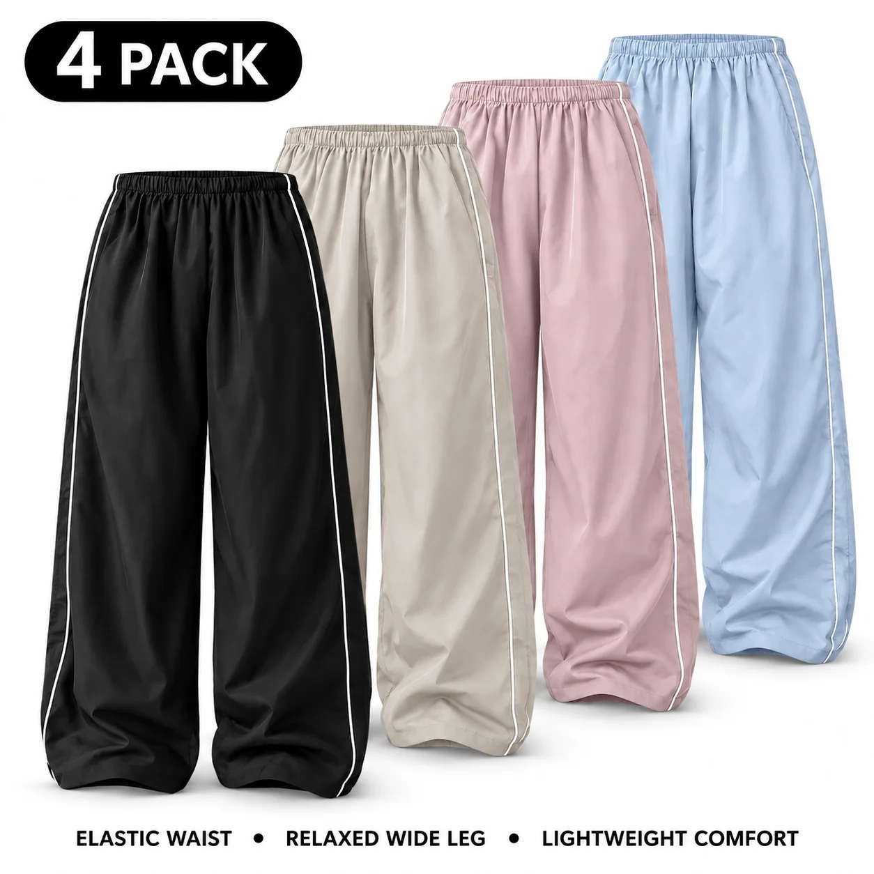 Ommig Women's Parachute Wide Leg Pants