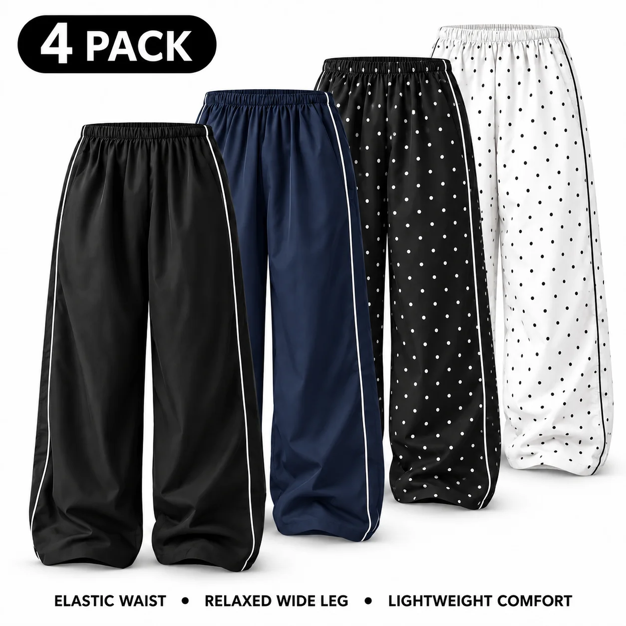 Ommig Women's Parachute Wide Leg Pants