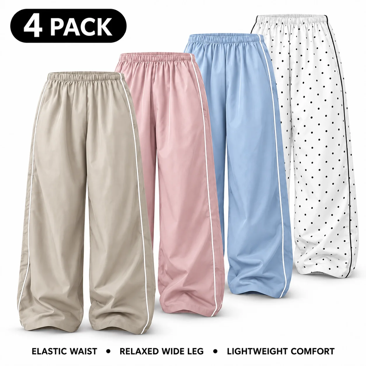 Ommig Women's Parachute Wide Leg Pants