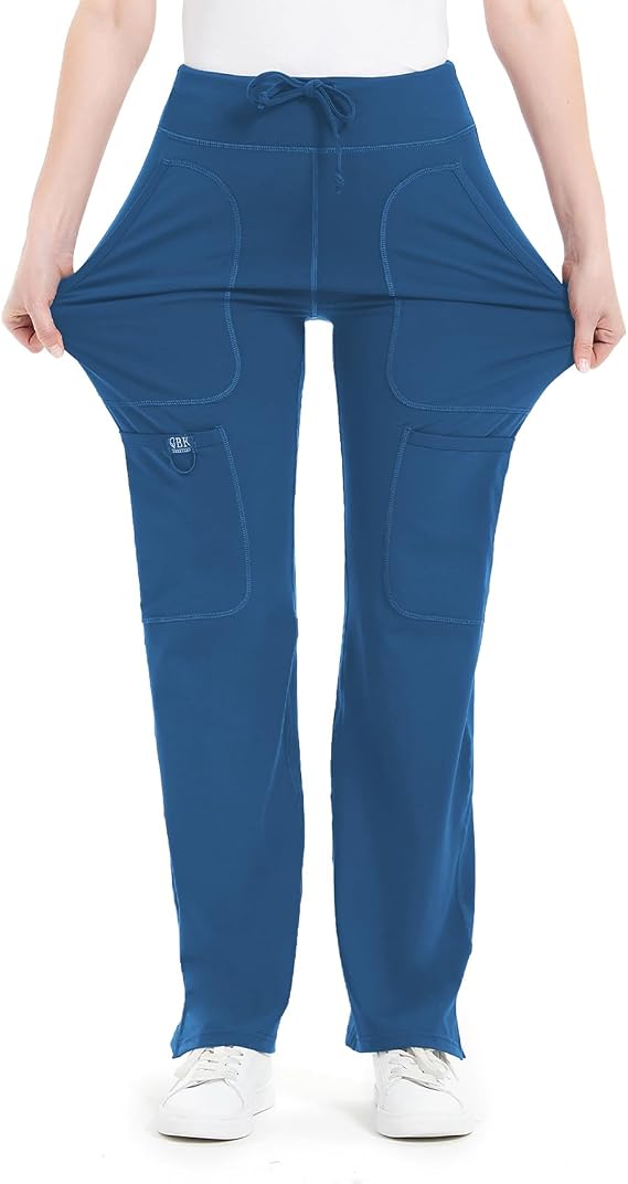 Women's Yoga Scrub Pants for Women - 4-Way Stretch Work Pants with 5 Pockets