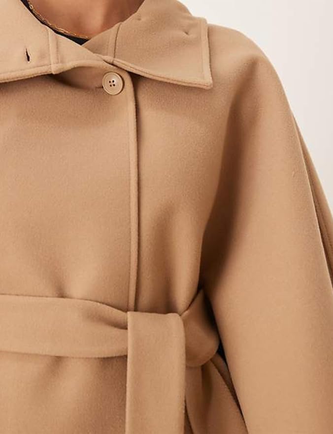 Women's Batwing Sleeve Poncho Coat Winter Cape Jacket