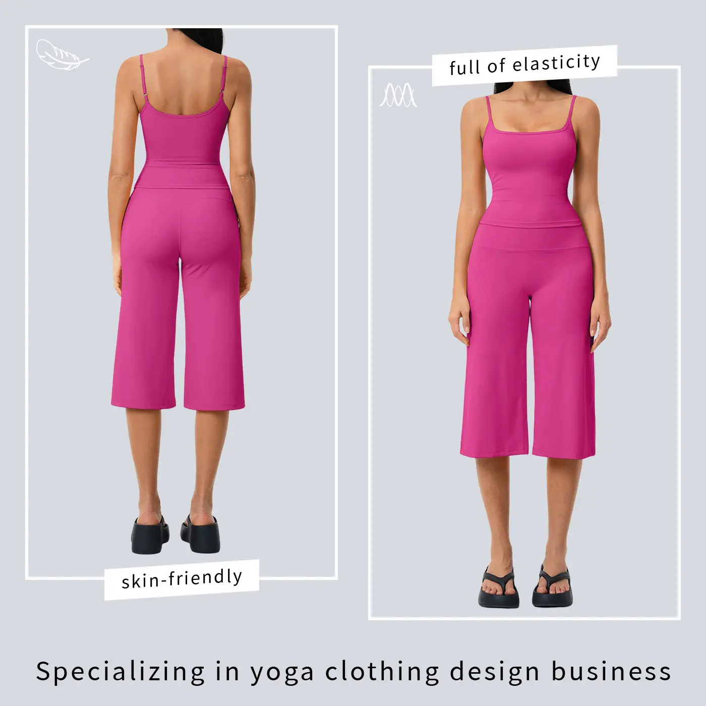 Women's Quick-Dry Yoga Tank Top & High Waist Pants Set