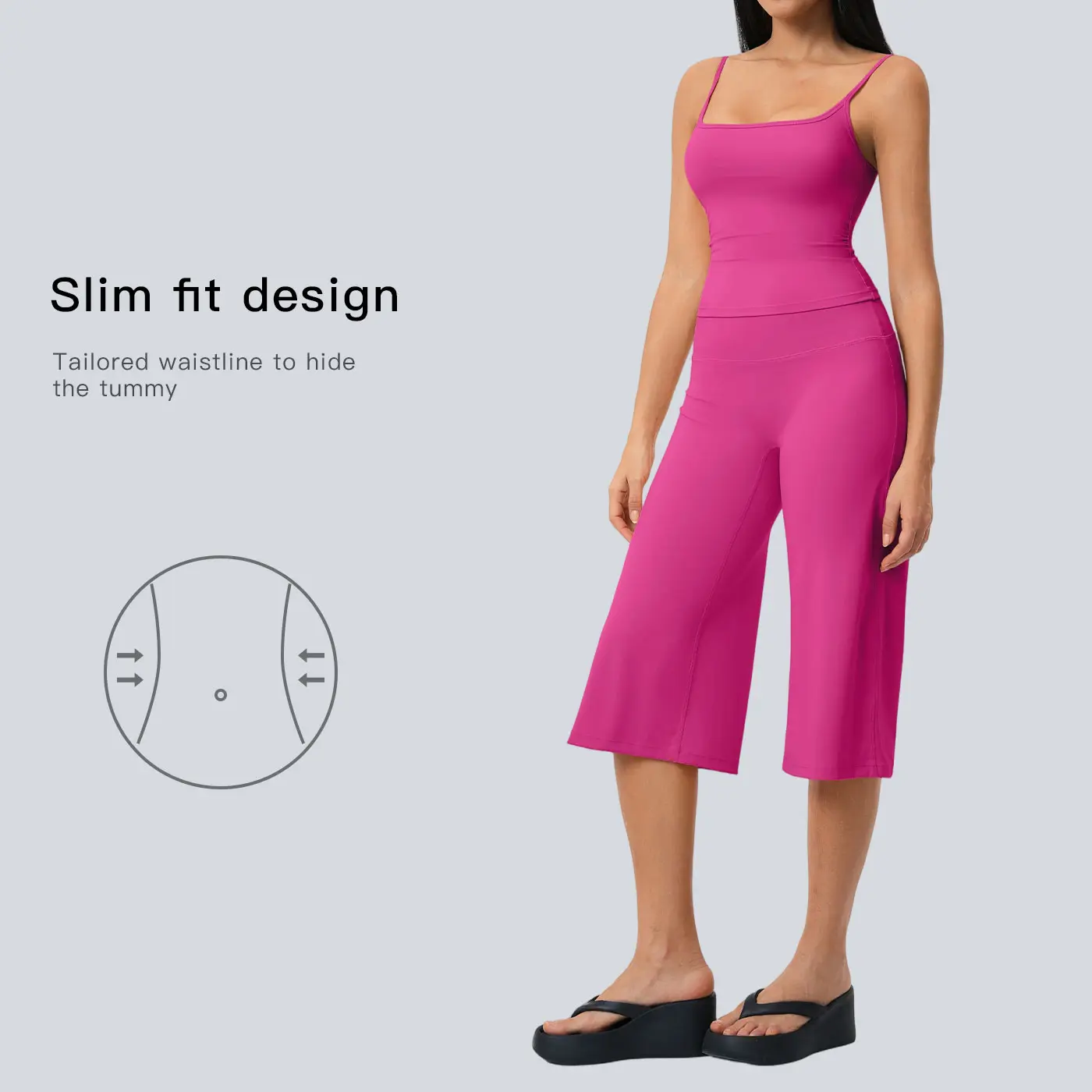 Women's Quick-Dry Yoga Tank Top & High Waist Pants Set