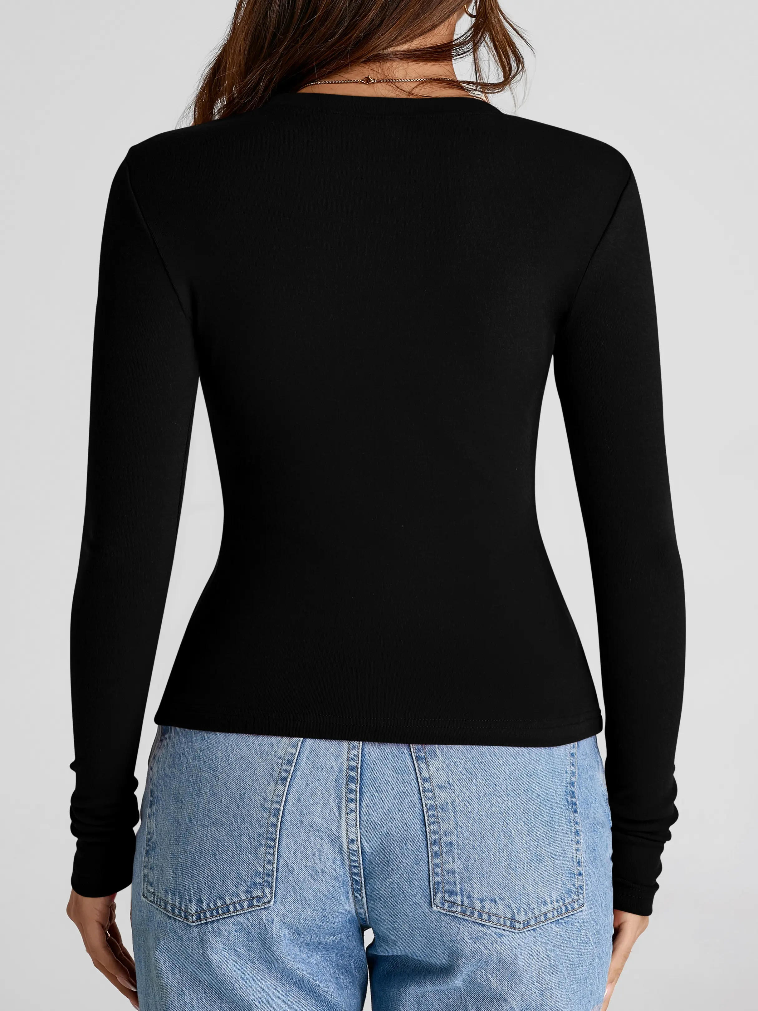 Women's Casual Long Sleeve Crew Neck Top