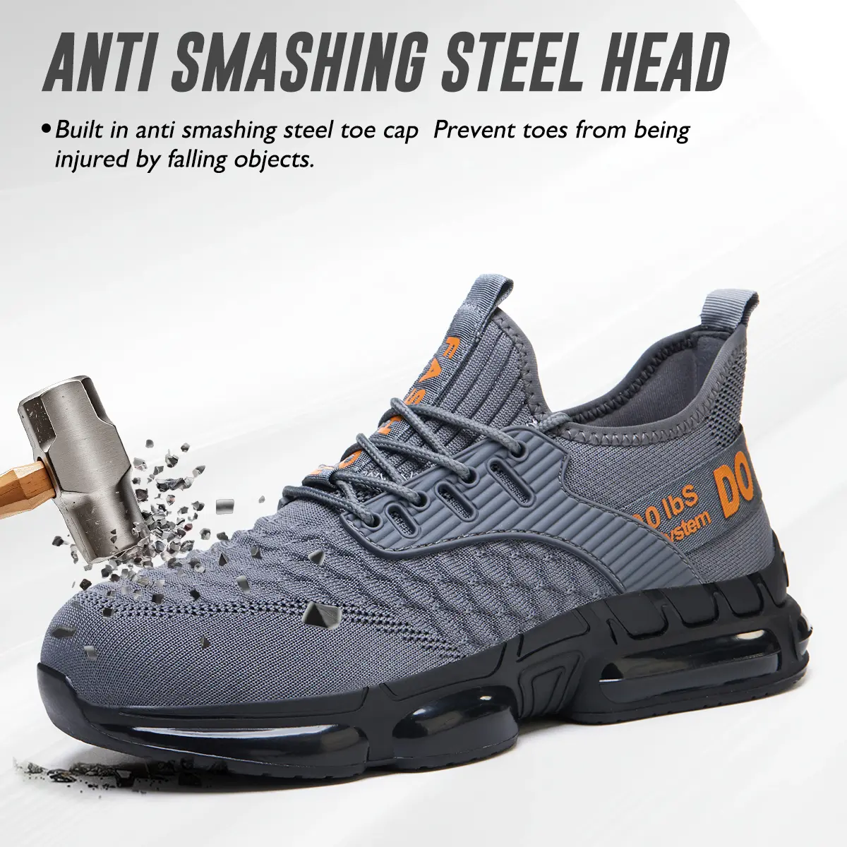 Men's Lightweight Steel Toe Safety Work Shoes