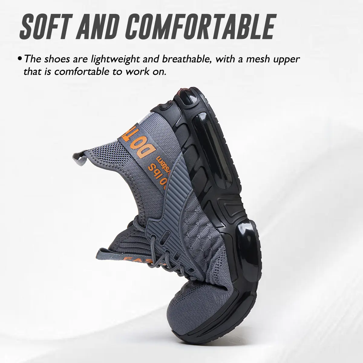 Men's Lightweight Steel Toe Safety Work Shoes