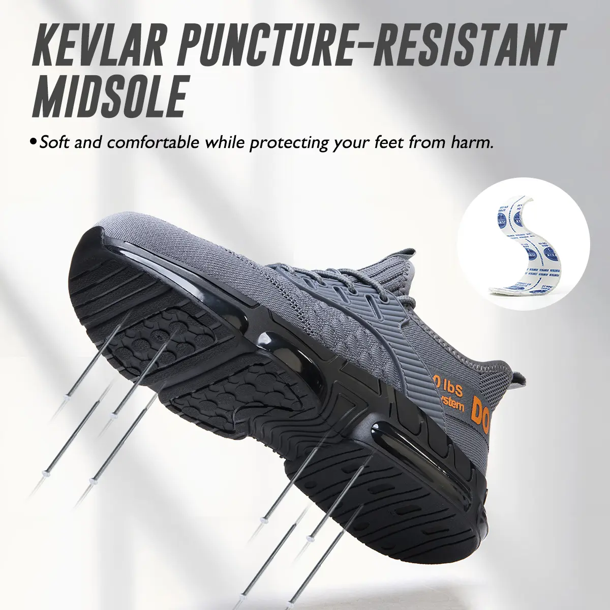 Men's Lightweight Steel Toe Safety Work Shoes