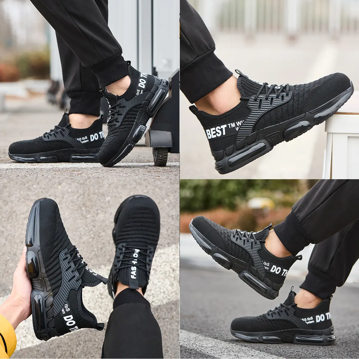 Men's Lightweight Steel Toe Safety Work Shoes