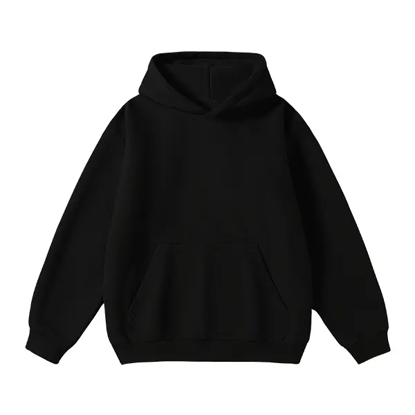 Men's Cotton Blend Hoodie Long Sleeve Pullover Black Beige Casual Wear