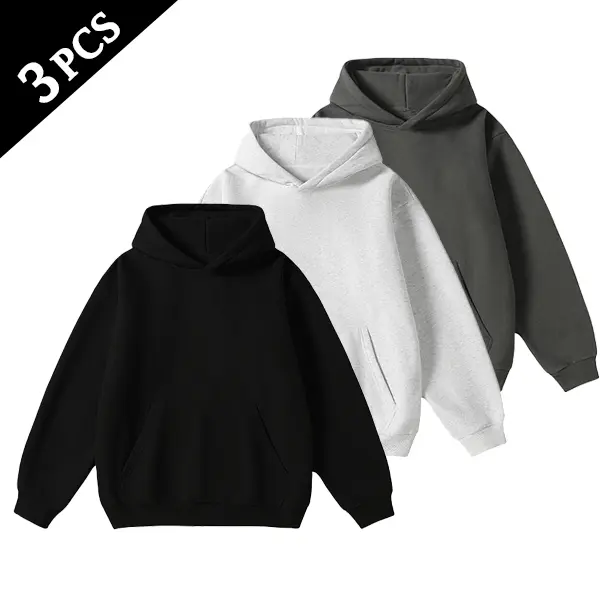 Men's Cotton Blend Hoodie Long Sleeve Pullover Black Beige Casual Wear