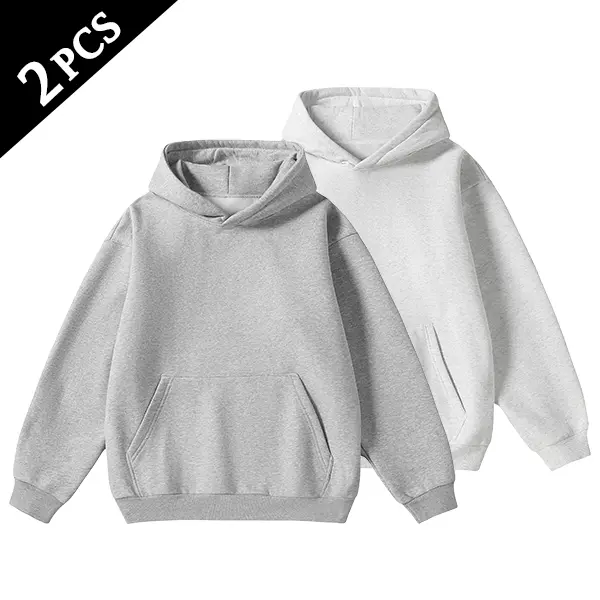 Men's Cotton Blend Hoodie Long Sleeve Pullover Black Beige Casual Wear