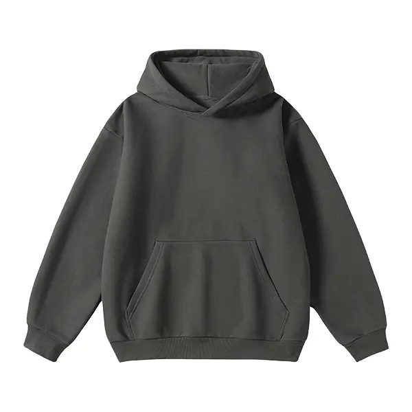 Men's Cotton Blend Hoodie Long Sleeve Pullover Black Beige Casual Wear