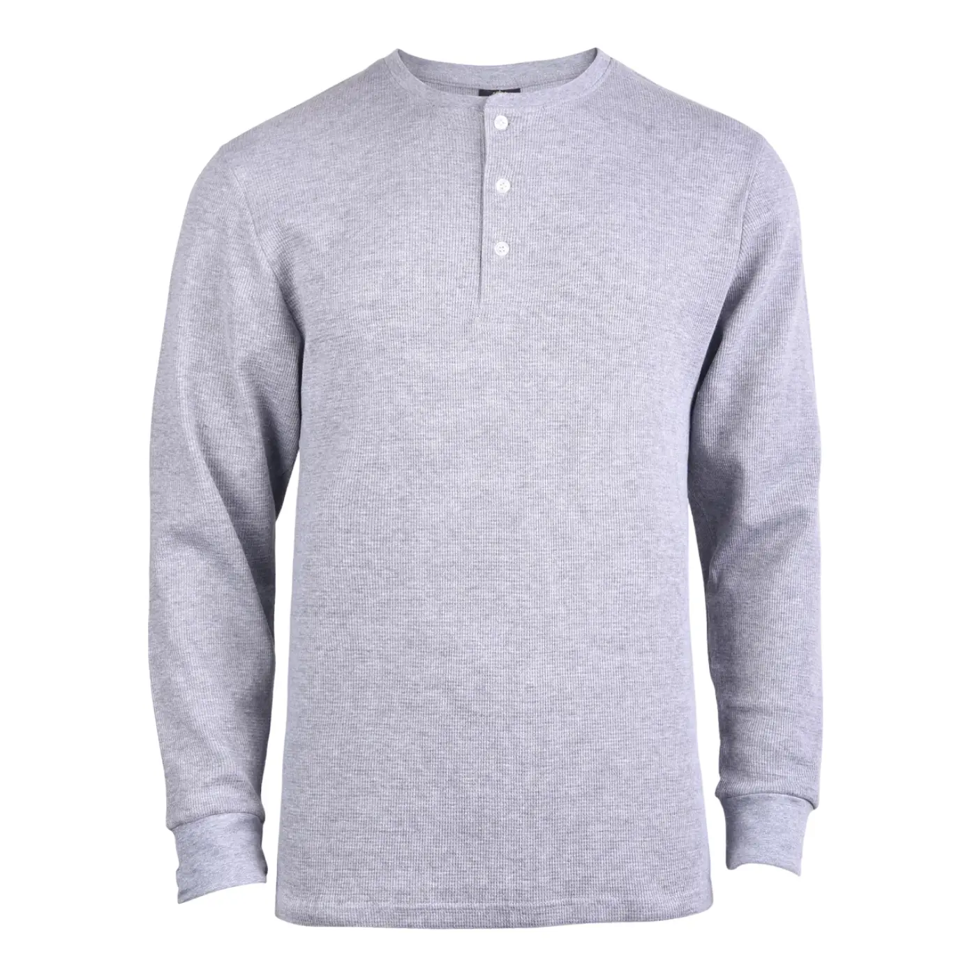 Men's Cotton Waffle-Knit Thermal Henley Shirt