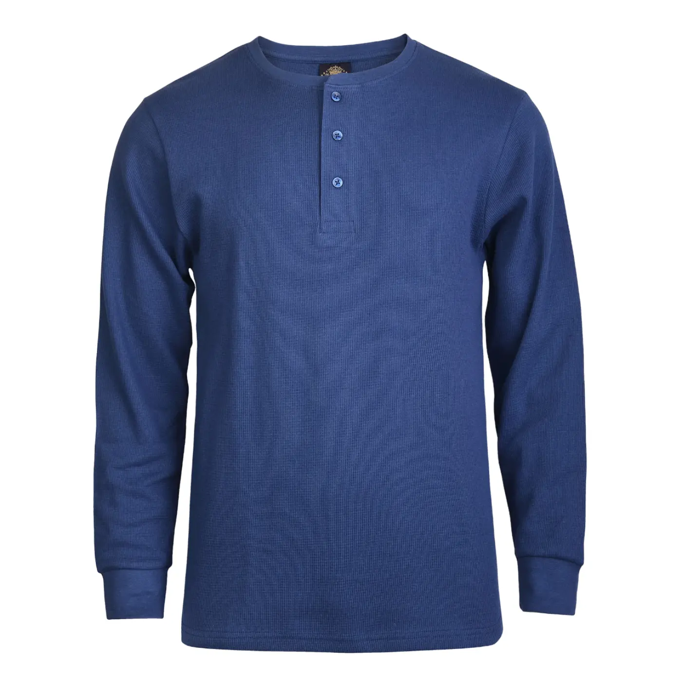 Men's Cotton Waffle-Knit Thermal Henley Shirt