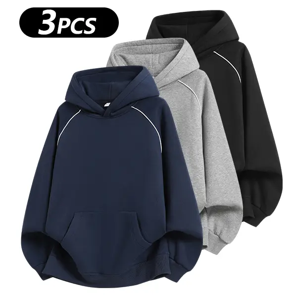 Men's Cotton-Blend Hooded Pullover Sweatshirt