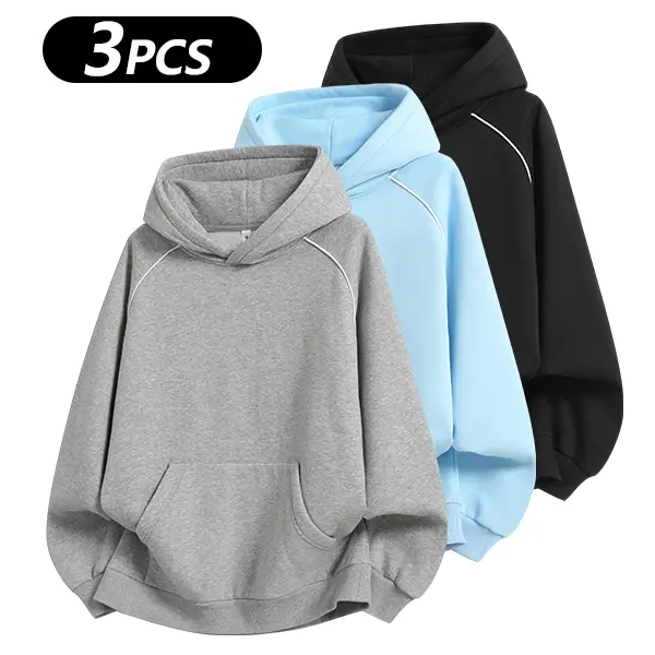 Men's Cotton-Blend Hooded Pullover Sweatshirt