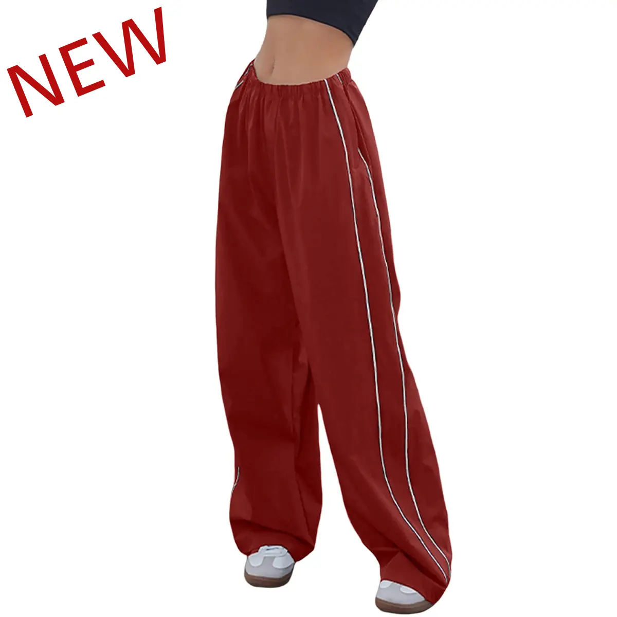 Ommig Women's Parachute Wide Leg Pants