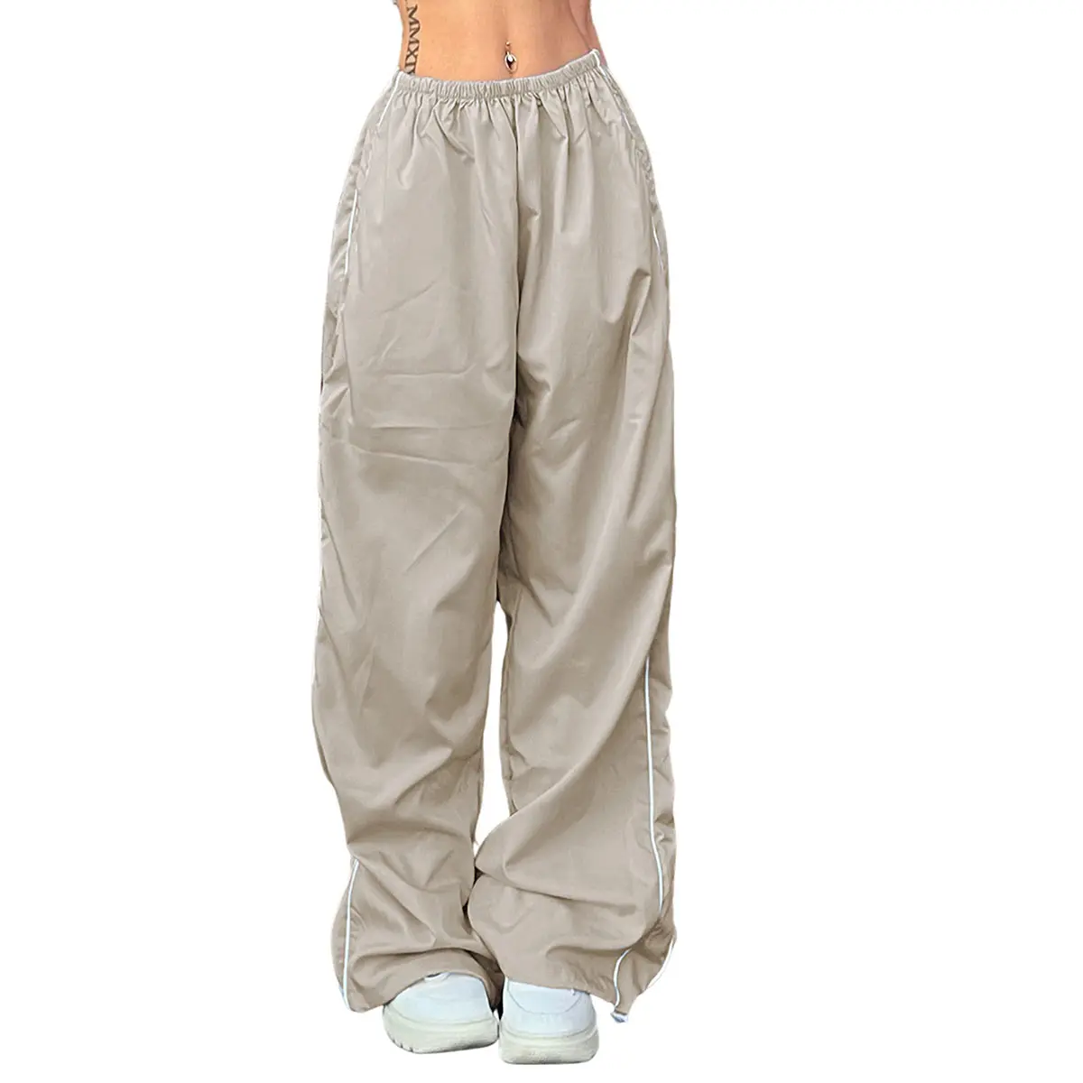 Ommig Women's Parachute Wide Leg Pants