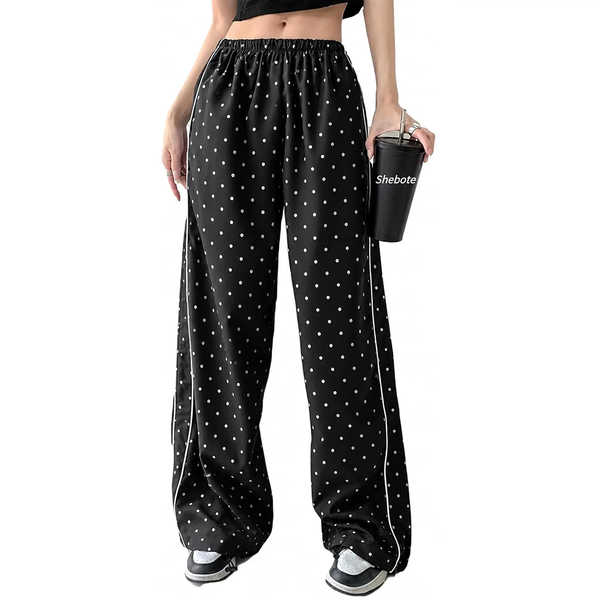 Ommig Women's Parachute Wide Leg Pants