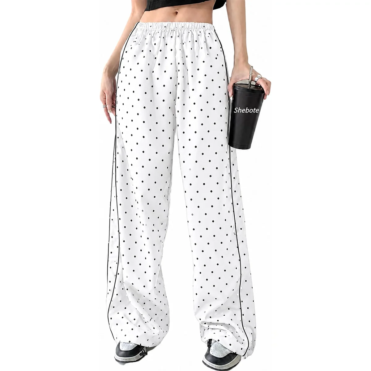Ommig Women's Parachute Wide Leg Pants