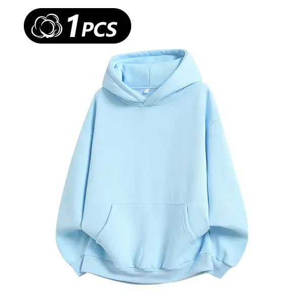 Men's 100% Cotton Vintage Loose Fit Pullover Hoodie