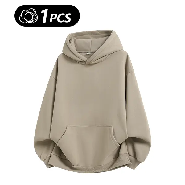 Men's 100% Cotton Vintage Loose Fit Pullover Hoodie