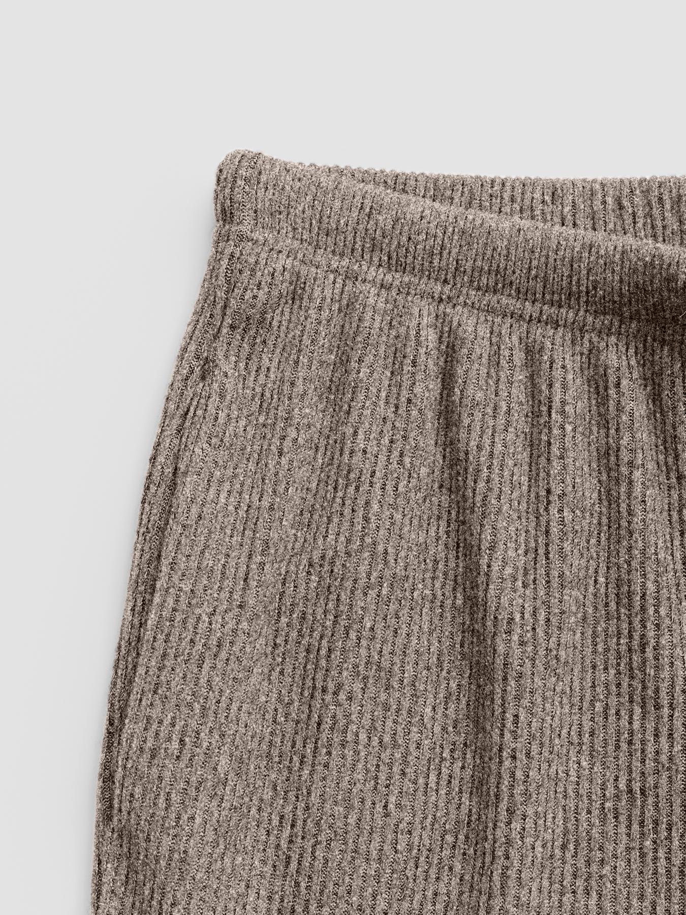 Women's Comfortable Round Neck Knit Sweater & High-Waist Wide-Leg Pants Set for Everyday Wear