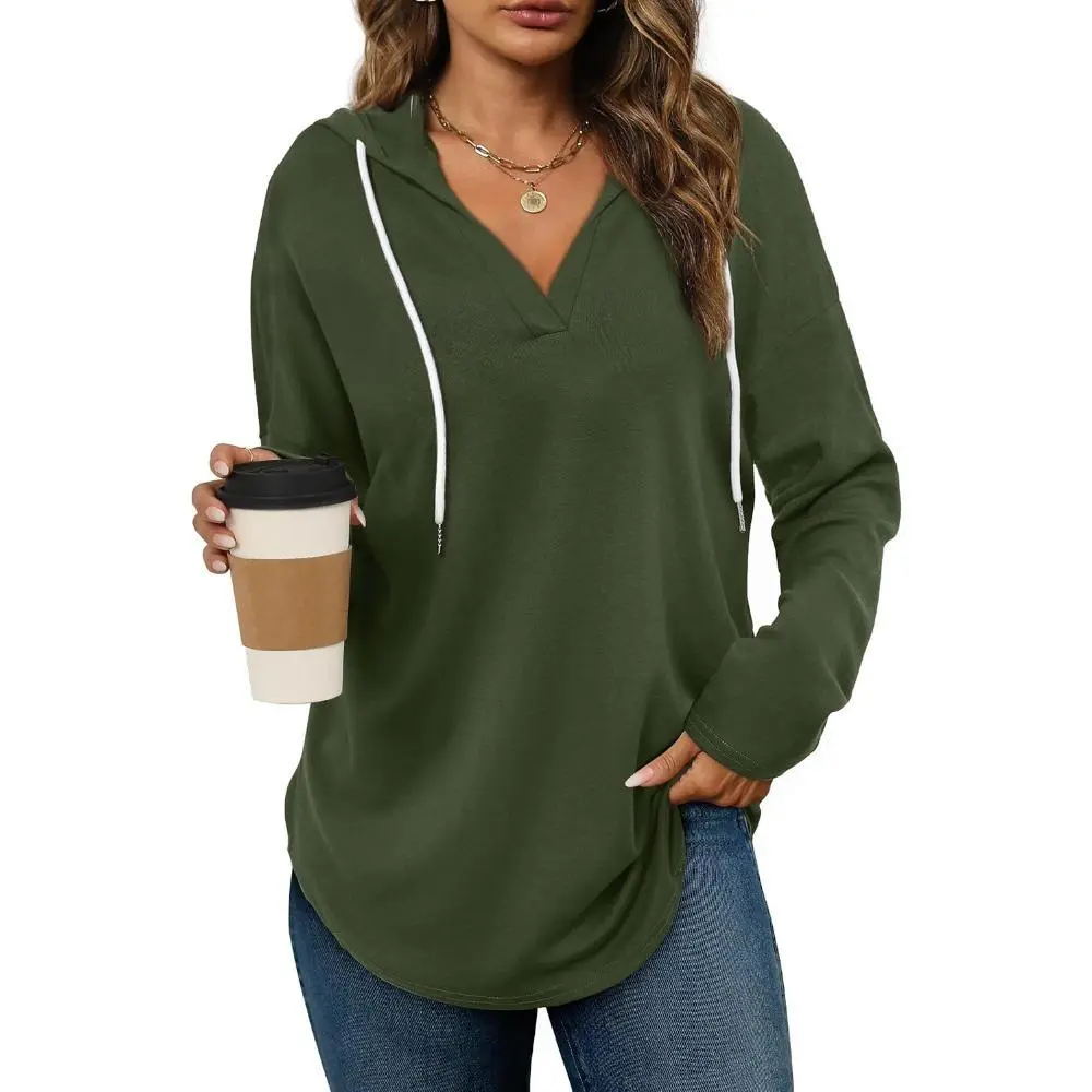 Women's Lightweight Oversized Pullover Hoodie, Long Sleeve Loose Fit Sweatshirt