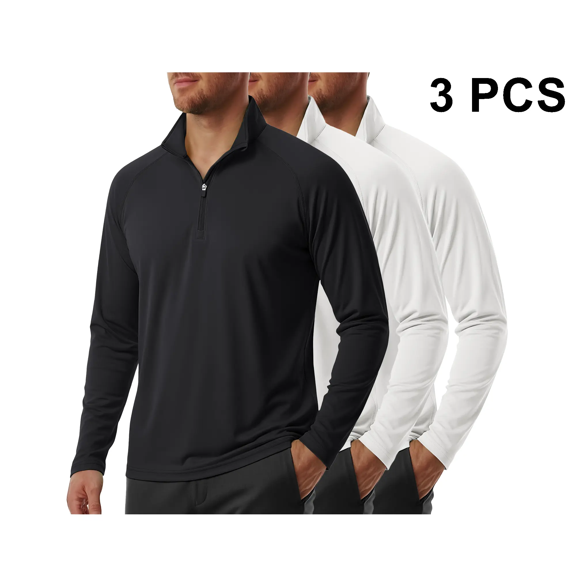 Men's UPF 50+ 1/4 Zip Quick-Dry Long Sleeve Outdoor Shirt