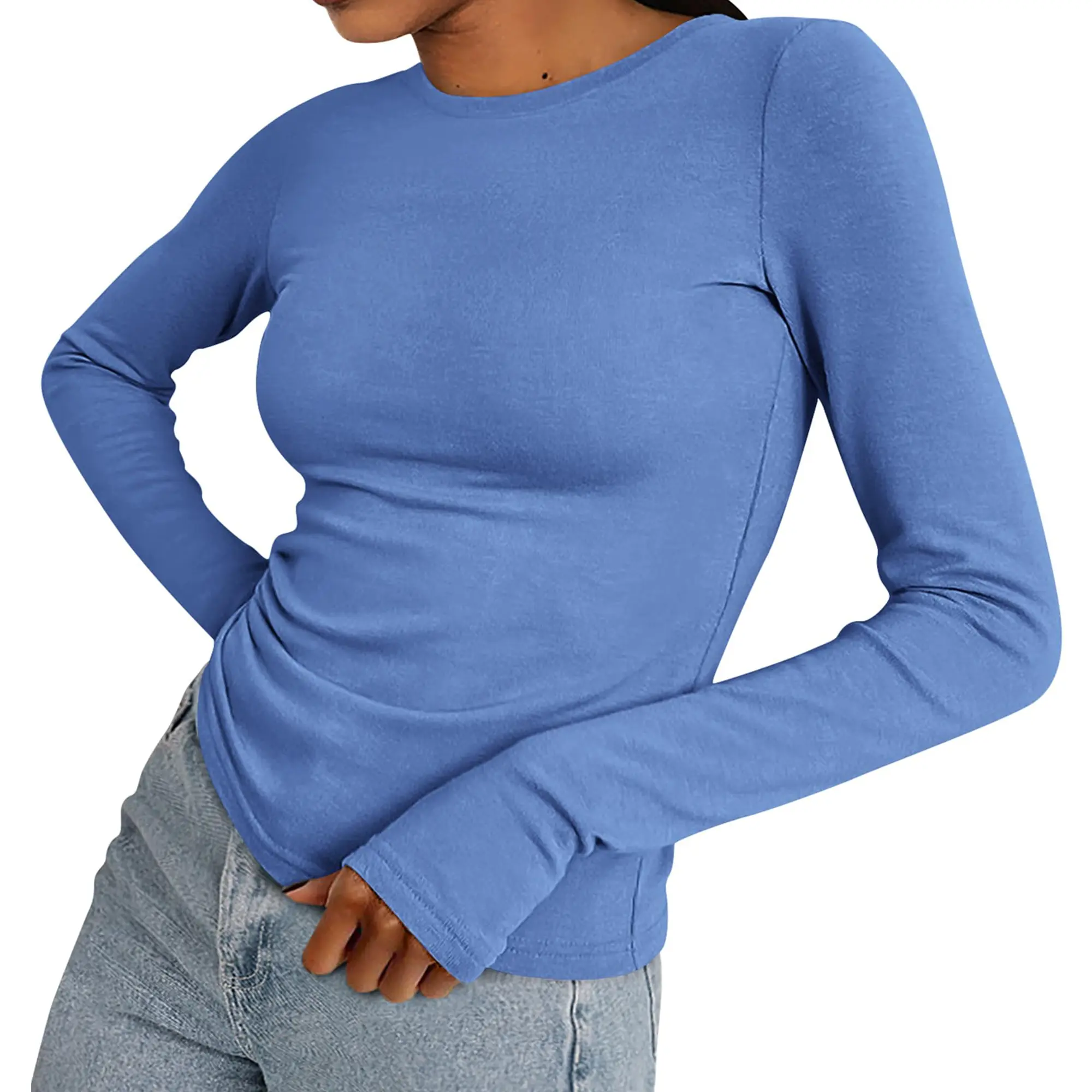Women's Casual Long Sleeve Crew Neck Top