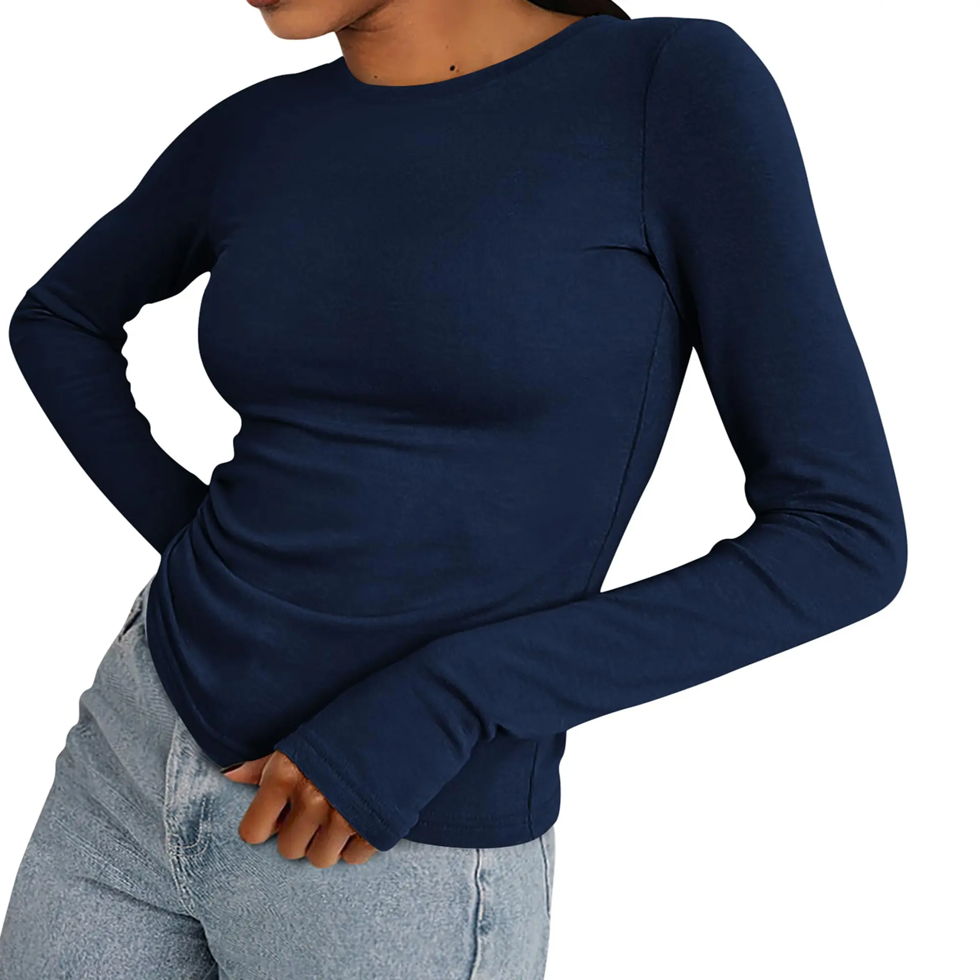 Women's Casual Long Sleeve Crew Neck Top