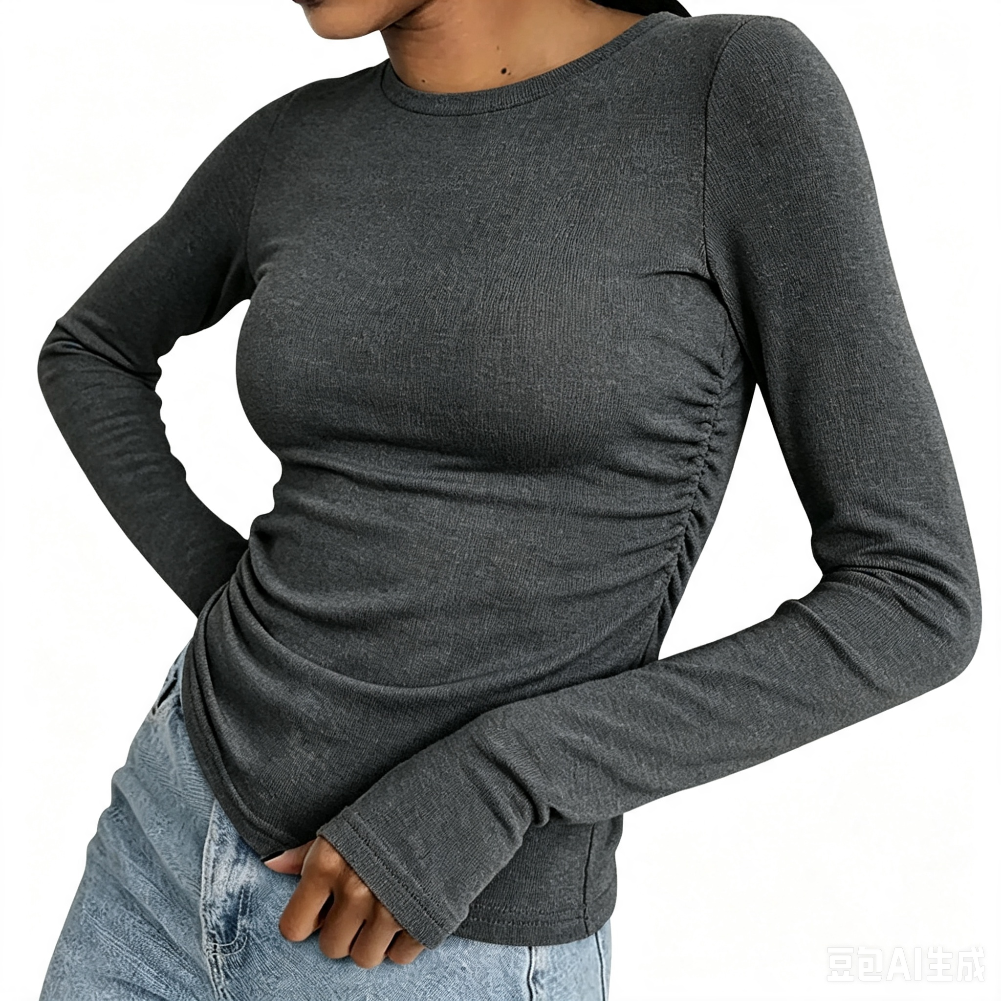 Women's Casual Long Sleeve Crew Neck Top