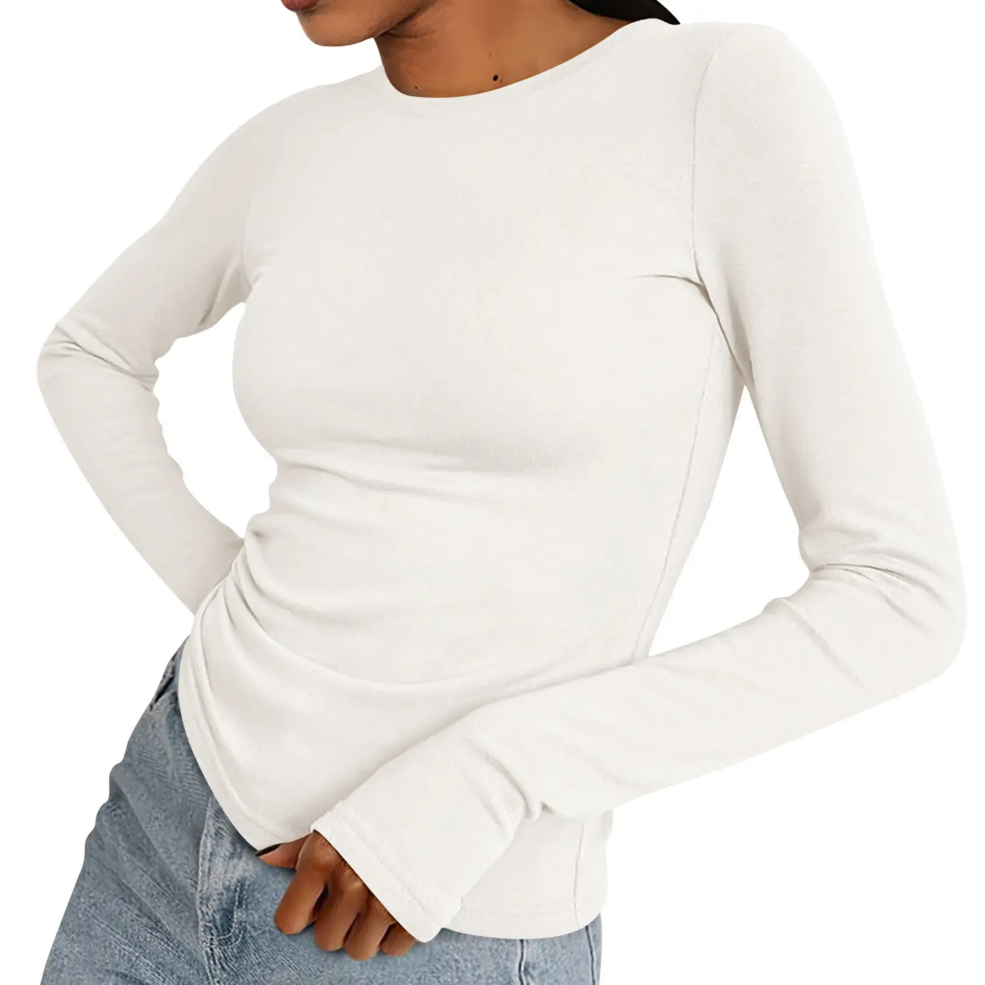 Women's Casual Long Sleeve Crew Neck Top