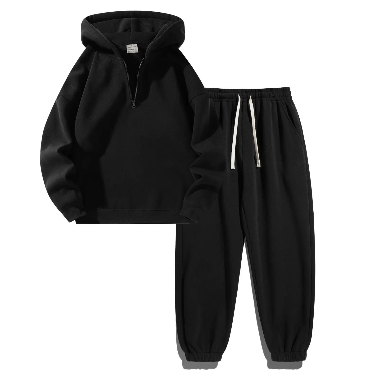 Men's 2-Piece Vintage Plain Knitting Tracksuit Set