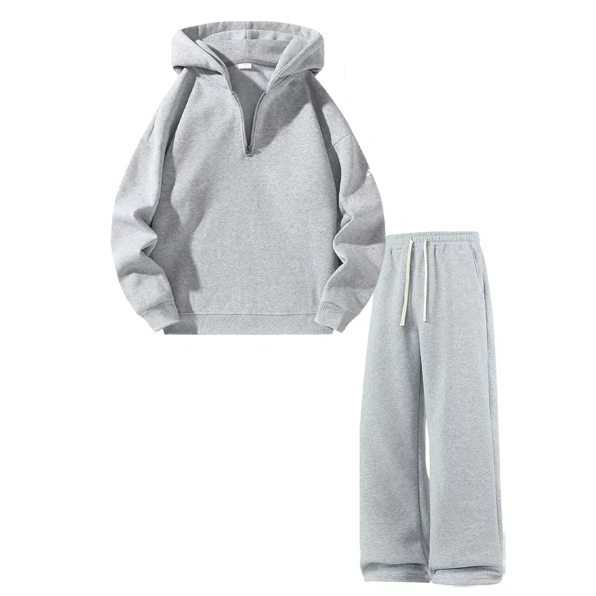 Men's 2-Piece Vintage Plain Knitting Tracksuit Set