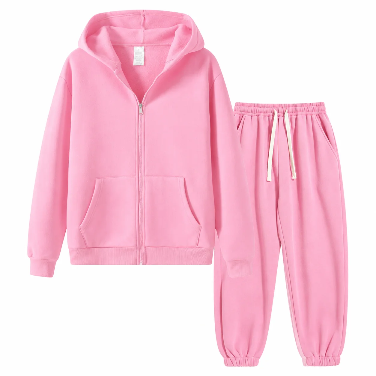 Men's 2-Piece Vintage Plain Knitting Tracksuit Set