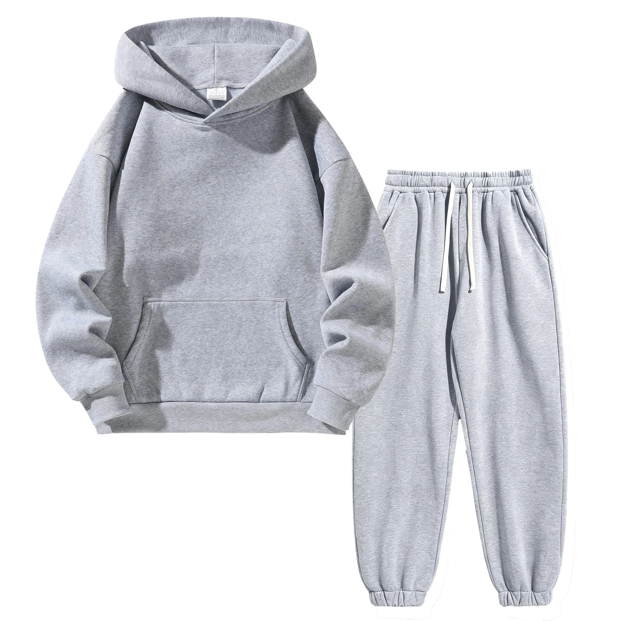 Men's 2-Piece Vintage Plain Knitting Tracksuit Set