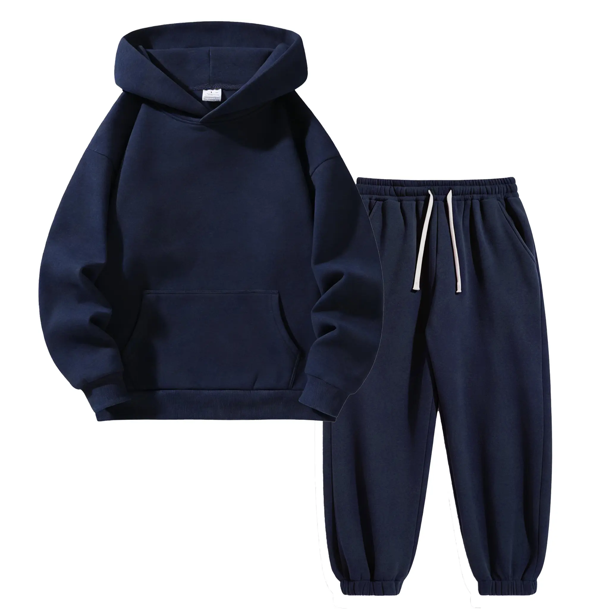 Men's 2-Piece Vintage Plain Knitting Tracksuit Set