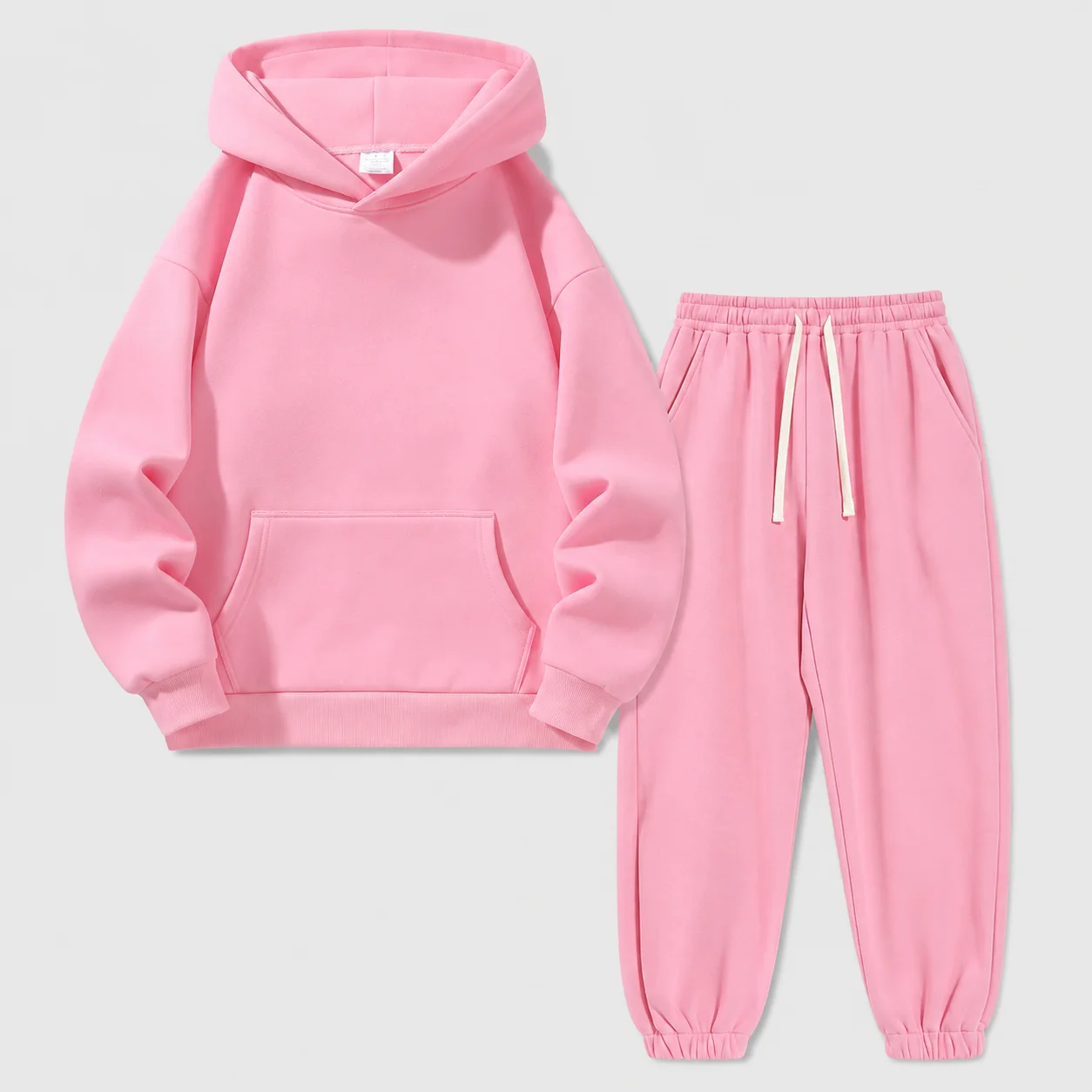 Men's 2-Piece Vintage Plain Knitting Tracksuit Set