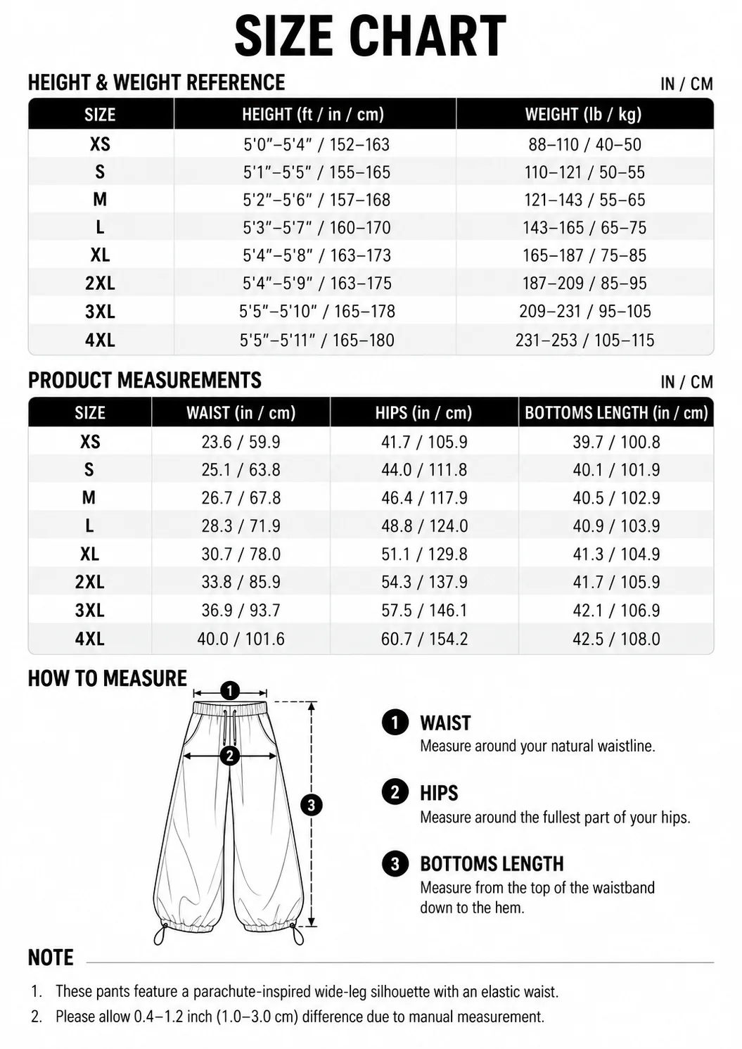 Women‘s Parachute Pants Wide Leg Baggy Pants Y2K Elastic Waist Jogger Sweatpants Track Pants Streetwear