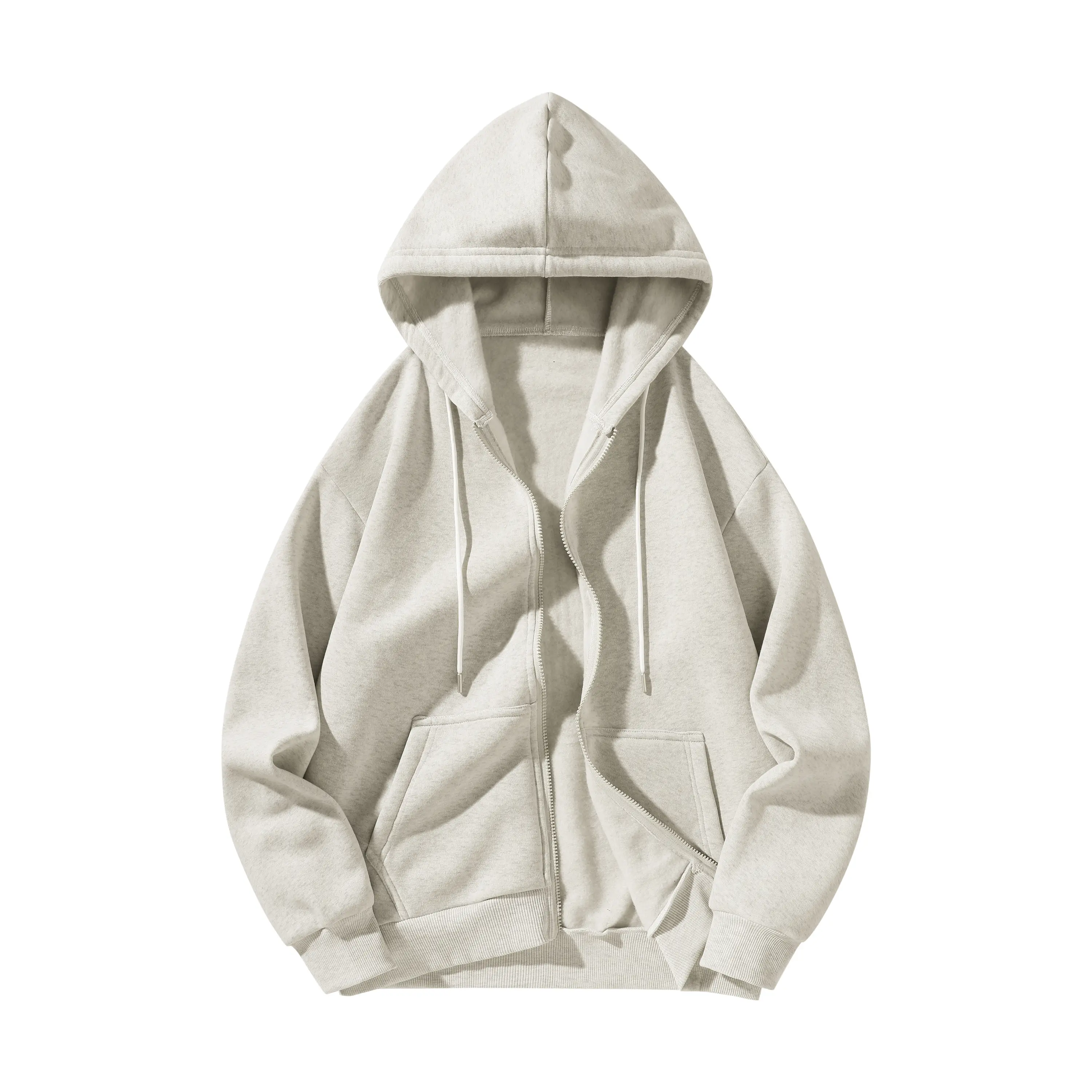 4-Pack Men's Full Zip Hoodies - Polyester Loose Fit