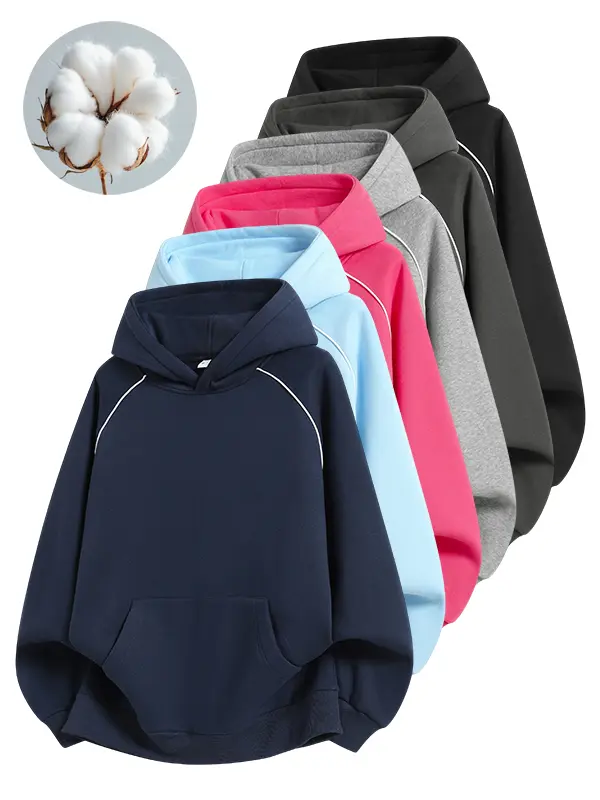 Men's Cotton-Blend Hooded Pullover Sweatshirt