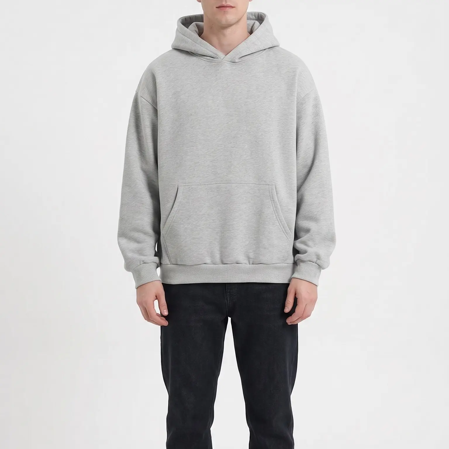 Men's 100% Cotton Vintage Loose Fit Pullover Hoodie