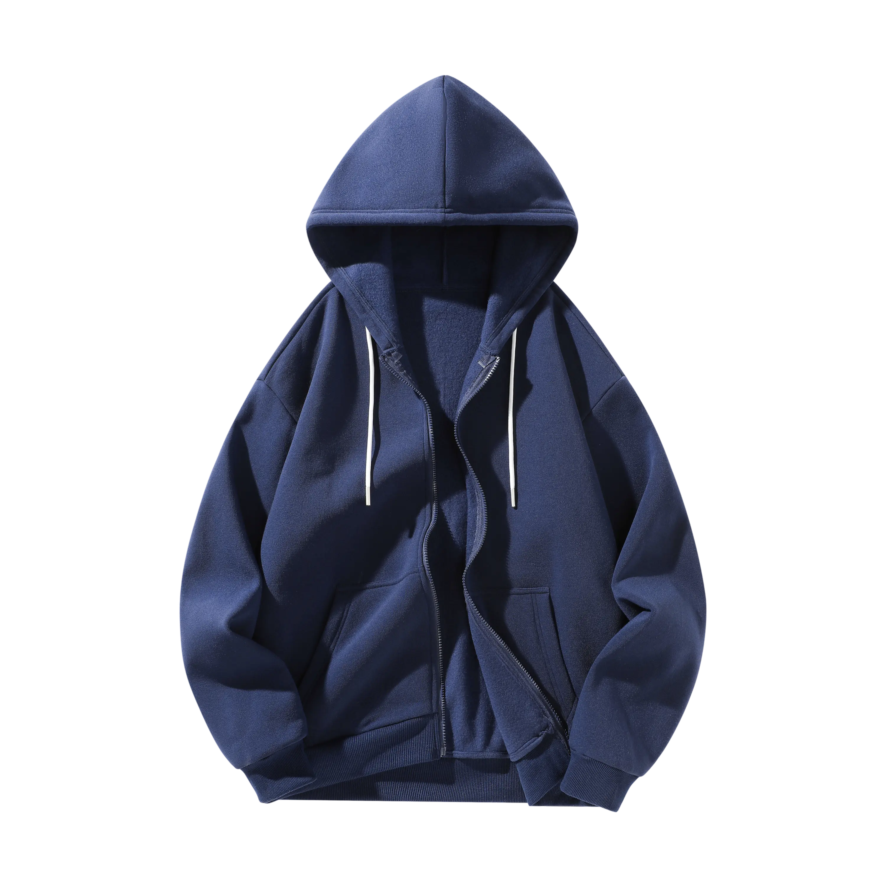 4-Pack Men's Full Zip Hoodies - Polyester Loose Fit