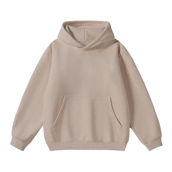 Men's Cotton Blend Hoodie Long Sleeve Pullover Black Beige Casual Wear