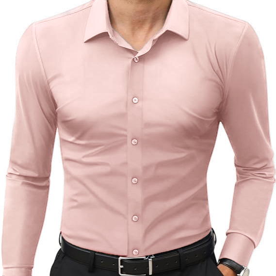 Men’s Stretch Slim-Fit Long Sleeve Dress Shirt