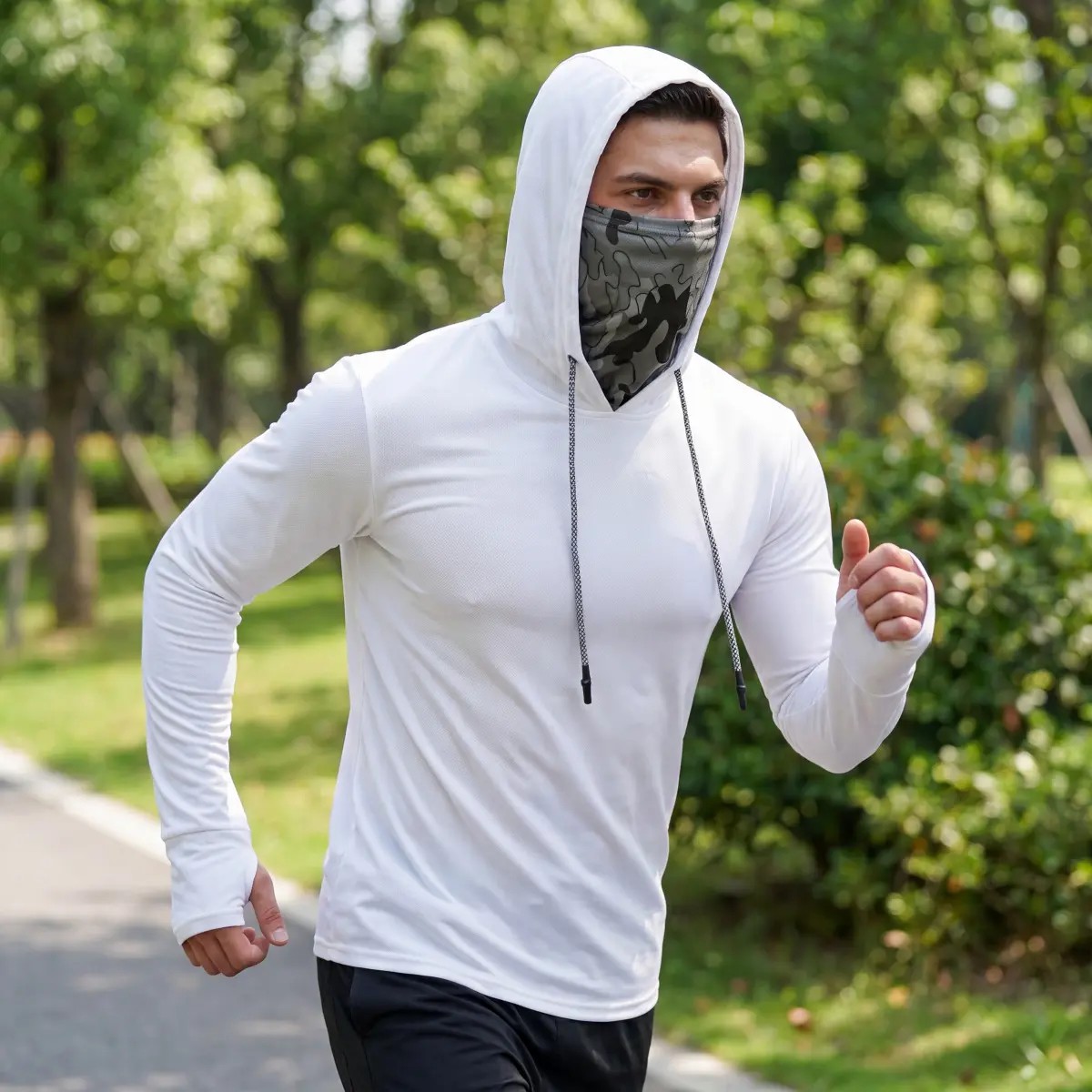 Men's UPF 50+ Sun Protection Hoodie Shirt 5-Pack