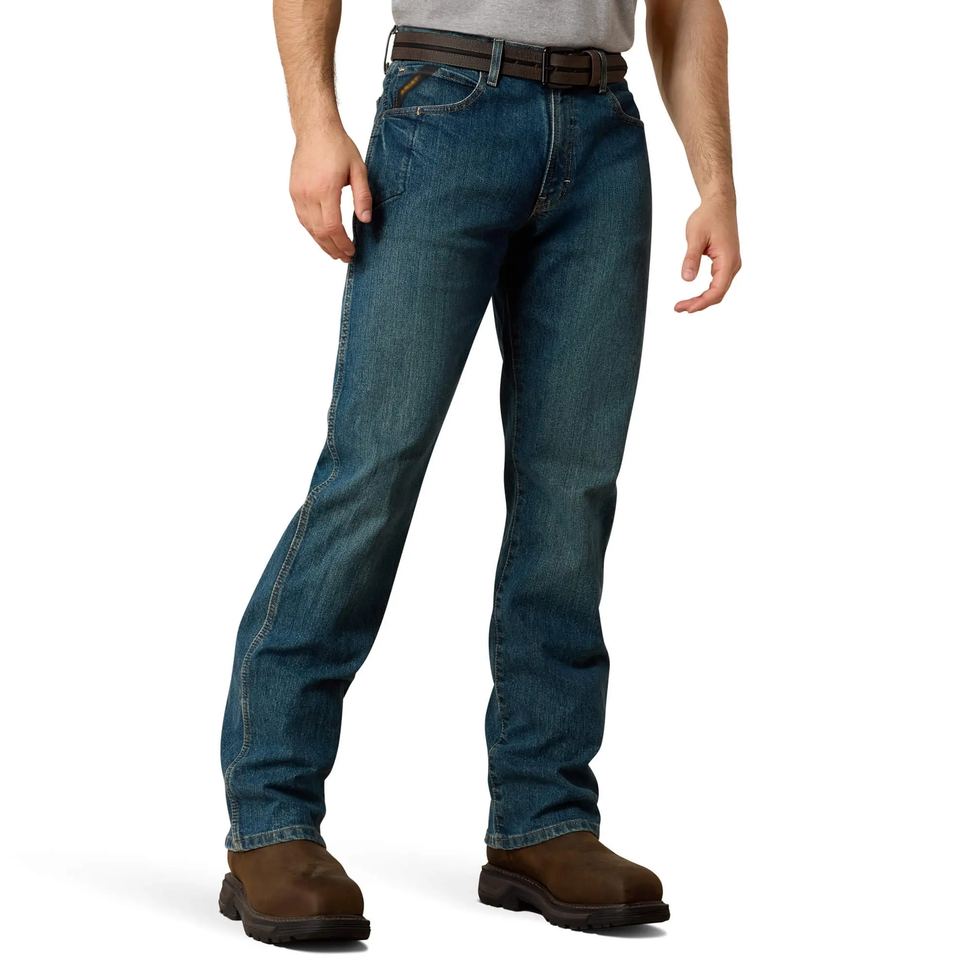 Men's Relaxed Stretch Bootcut Work Jeans