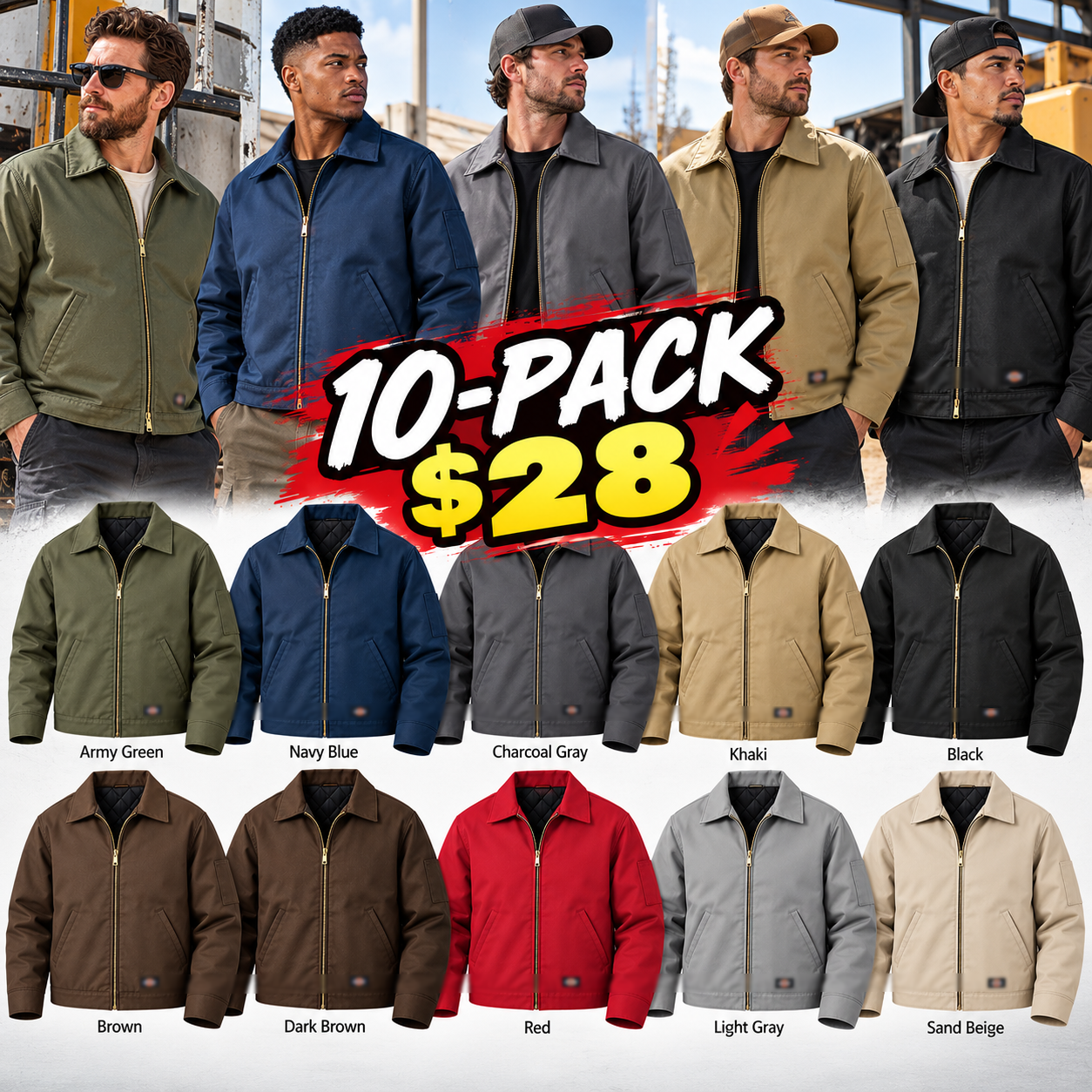 Men's Quilted-Lined Work Jacket