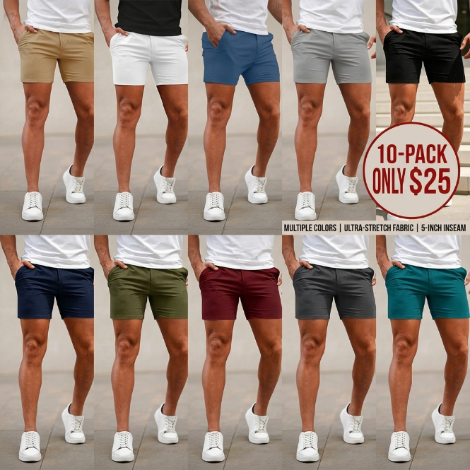 Men's 5-Inch Stretch Slim-Fit Chino Shorts